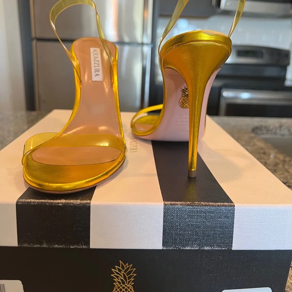Aquazzura Gold and Yellow Heels - Picture 2 of 12
